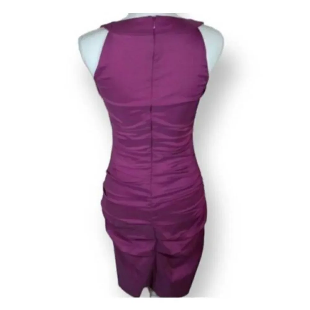 Stunning Signature by Sangria bodycon purple dress SZ.XS EUC